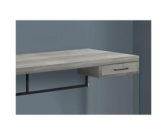 Tempered Glass Office Desk by Monarch