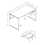 Tempered Glass Office Desk by Monarch