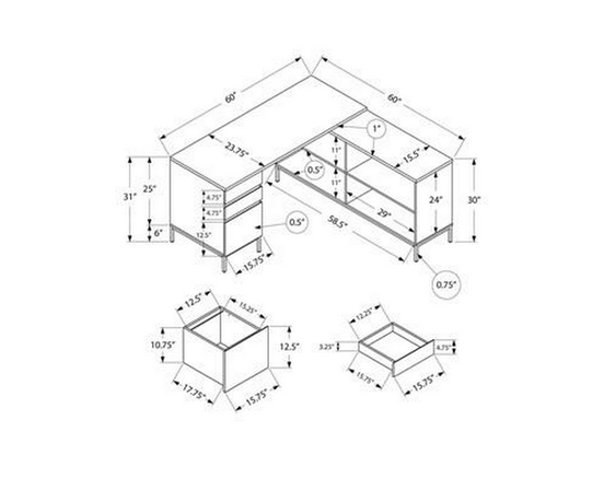 Office Desks Corner Desks by Monarch