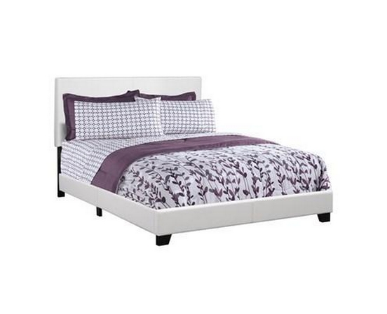 Queen Upholstered Panel Bed by Monarch