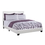 Queen Upholstered Panel Bed by Monarch
