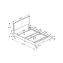 Queen Upholstered Panel Bed by Monarch