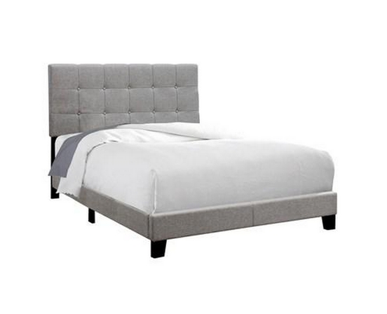 Full Upholstered Panel Bed by Monarch