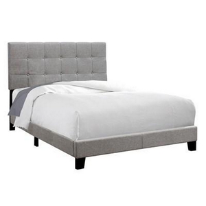 Full Upholstered Panel Bed by Monarch