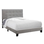 Full Upholstered Panel Bed by Monarch