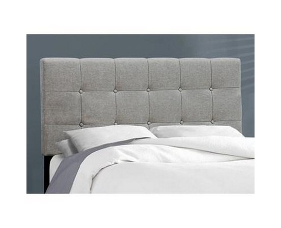 Full Upholstered Panel Bed by Monarch
