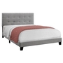 Queen Upholstered Panel Bed by Monarch