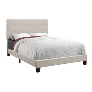 Full Upholstered Panel Bed by Monarch