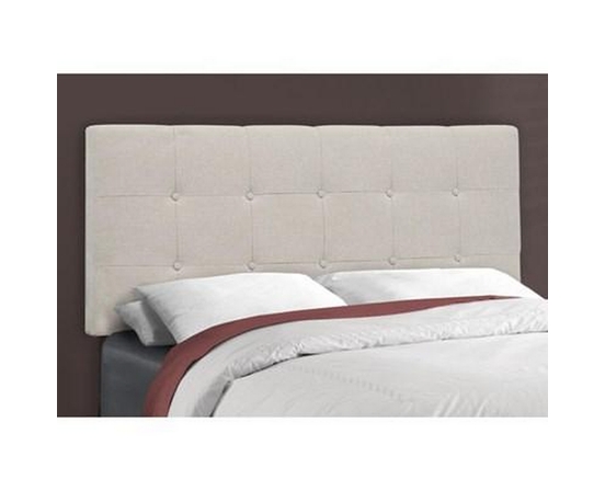 Full Upholstered Panel Bed by Monarch