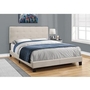 Queen Upholstered Panel Bed by Monarch