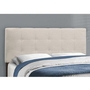 Queen Upholstered Panel Bed by Monarch