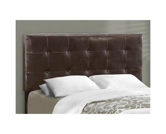 Full Upholstered Panel Bed by Monarch
