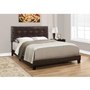 Queen Upholstered Panel Bed by Monarch