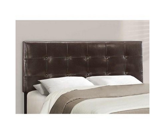 Queen Upholstered Panel Bed by Monarch