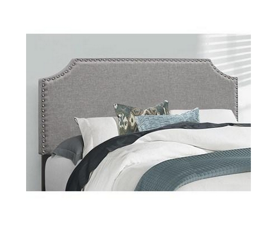 Full Upholstered Panel Bed by Monarch