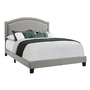 Queen Upholstered Panel Bed by Monarch