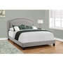 Queen Upholstered Panel Bed by Monarch