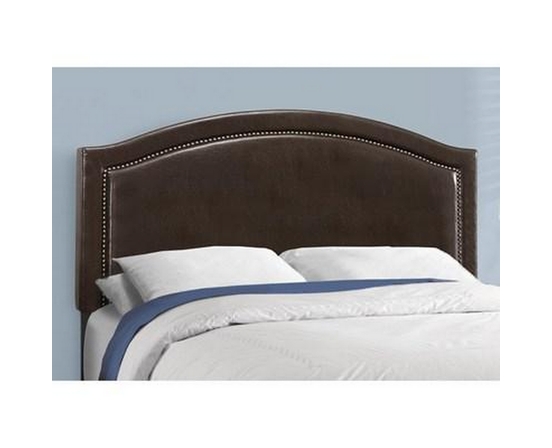 Queen Upholstered Panel Bed by Monarch