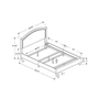 Queen Upholstered Panel Bed by Monarch