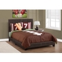 Full Upholstered Panel Bed by Monarch