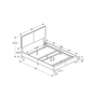Full Upholstered Panel Bed by Monarch