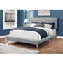 Queen Upholstered Platform Bed by Monarch