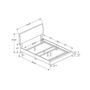 Queen Upholstered Platform Bed by Monarch