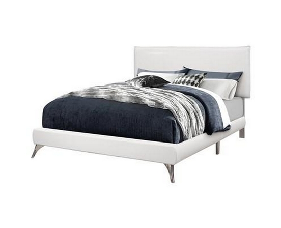 Queen Upholstered Platform Bed by Monarch