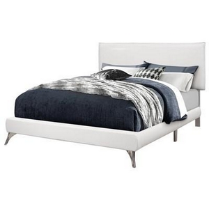 Queen Upholstered Platform Bed by Monarch