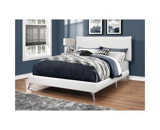 Queen Upholstered Platform Bed by Monarch