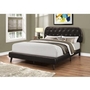 Queen Upholstered Platform Bed by Monarch