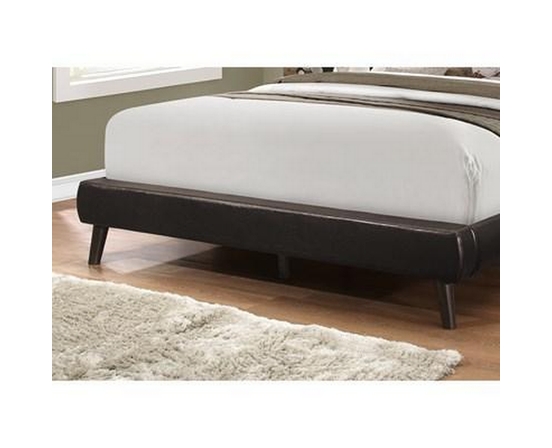 Queen Upholstered Platform Bed by Monarch