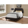 Twin Upholstered Platform Bed by Monarch