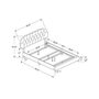 Twin Upholstered Platform Bed by Monarch