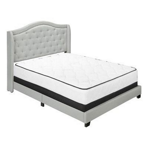 Queen Upholstered Panel Bed by Monarch