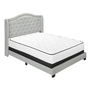Queen Upholstered Panel Bed by Monarch