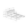 Queen Upholstered Panel Bed by Monarch