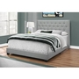 Queen Upholstered Platform Bed by Monarch