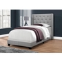Twin Upholstered Platform Bed by Monarch