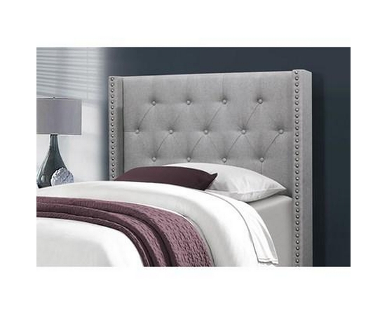 Twin Upholstered Platform Bed by Monarch