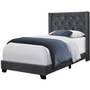 Twin Upholstered Platform Bed by Monarch