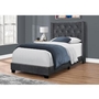 Twin Upholstered Platform Bed by Monarch