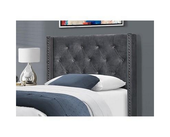 Twin Upholstered Platform Bed by Monarch