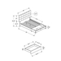 Queen Upholstered Platform Bed with Storage by Monarch
