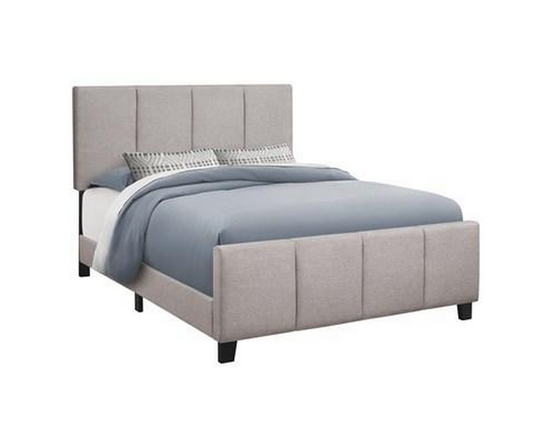 Queen Upholstered Platform Bed with Storage by Monarch