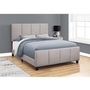 Queen Upholstered Platform Bed with Storage by Monarch