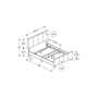 Queen Upholstered Platform Bed with Storage by Monarch
