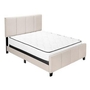 Queen Upholstered Platform Bed with Storage by Monarch