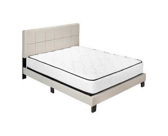 Queen Upholstered Platform Bed by Monarch