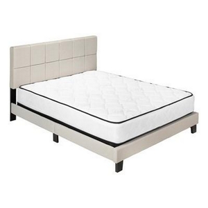 Queen Upholstered Platform Bed by Monarch